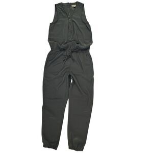 Banana Republic Gray Jogger Jumpsuit Size 0 Sleeveless Elastic Waist Drawstring